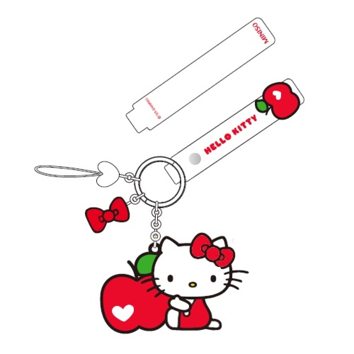 Colgante de celular Hello Kitty - blanco 