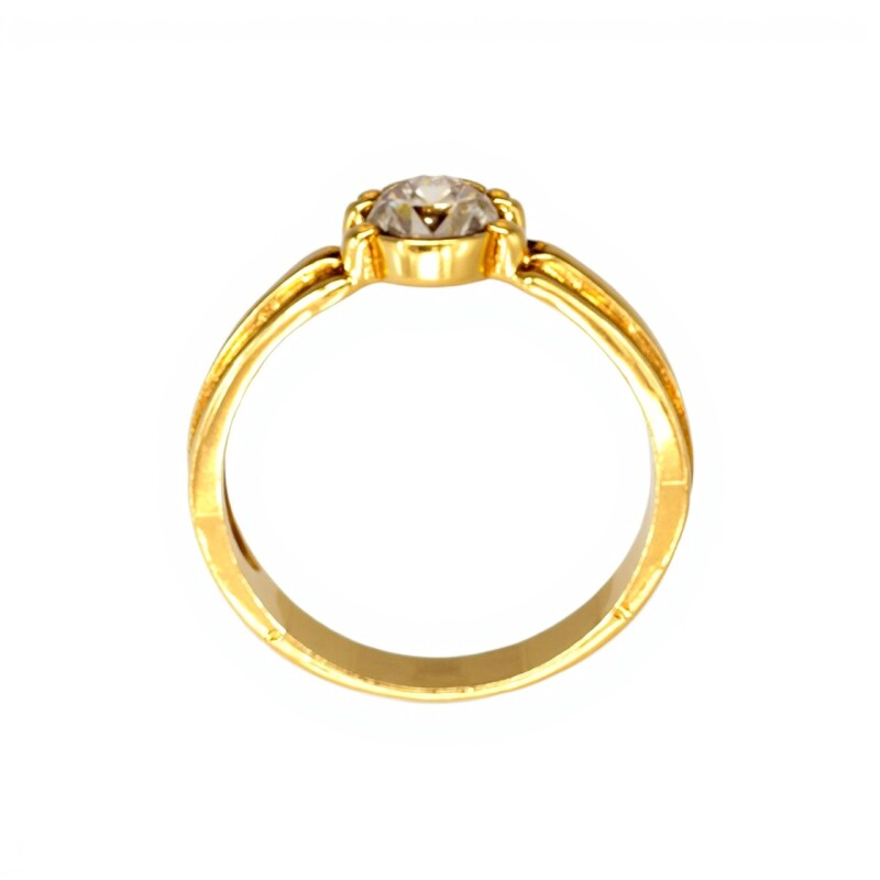 Anillo Solitario-Oro bajo-Piedra Zirconia-AN8081 conpiedra