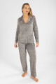 Pijama americano ribb velour Gris
