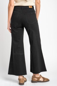 Jean Flared Wide Leg Negro