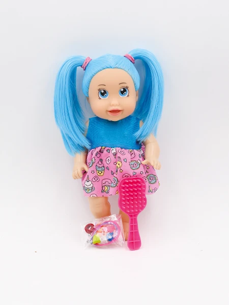 MUÑECA PELO COLOR CELESTE