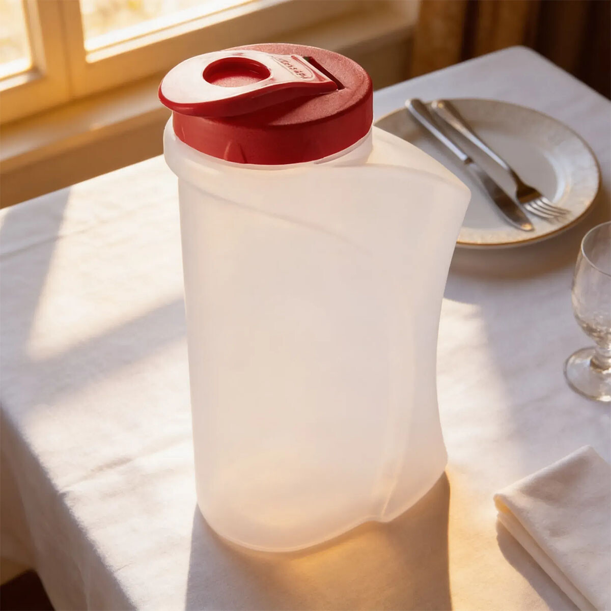 Jarra 1,3L con Pico Servidor y Tapa Varios Colores - ROJO 