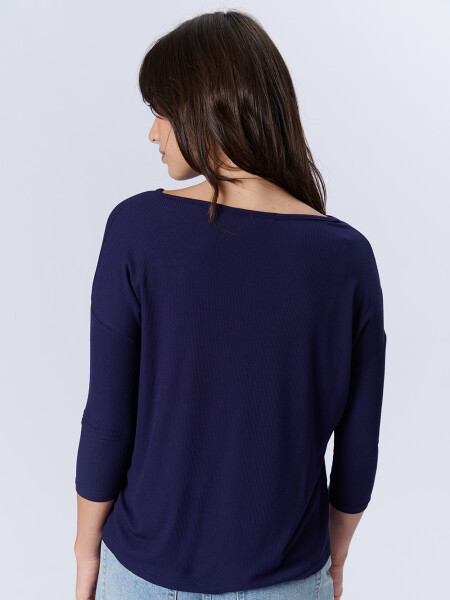 Remera Viscosa Azul Marino