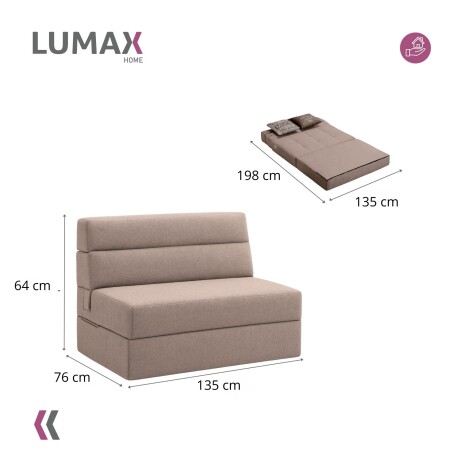 Sillón cama doble Lumax Oster en caja compactado Beige