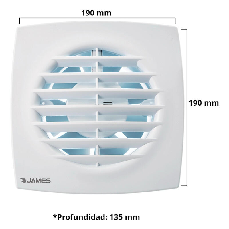 Extractor De Baño James Ej-300s 15 Cm Color Blanco Extractor De Baño James Ej-300s 15 Cm Color Blanco