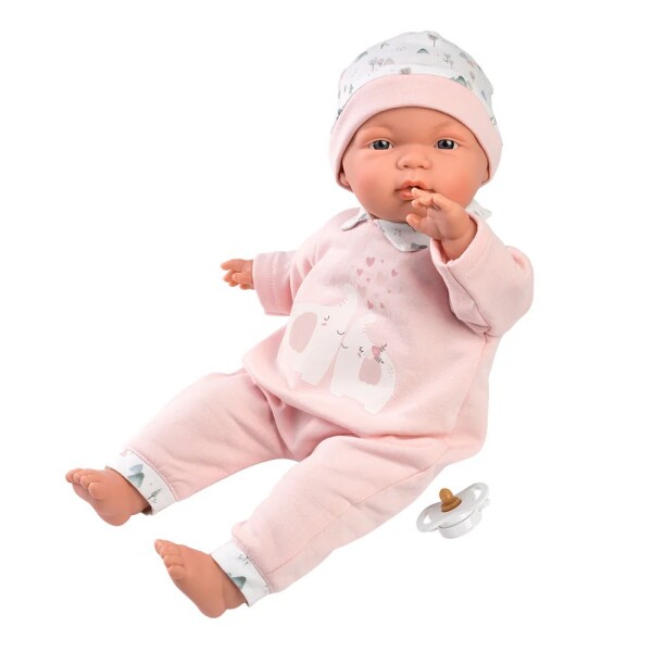 Muñeca Bebé Bebota Llorens Pijama Realista 38cm Cuerpo Suave Variante Modelo Joelle Elefante