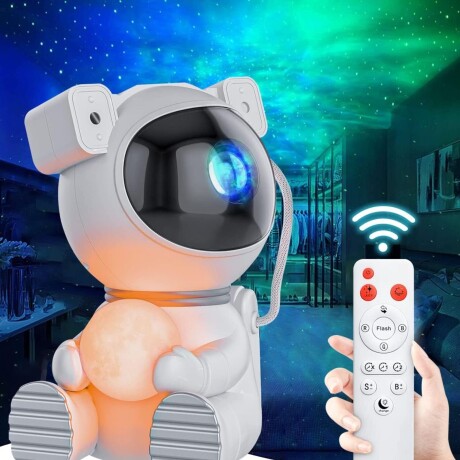 Lampara Led Proyector Astronauta De Estrellas De Galaxia Blanco