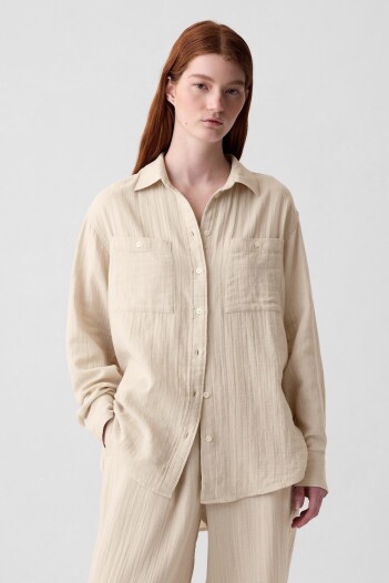 Camisa Oversized Muselina Mujer Bedrock 291