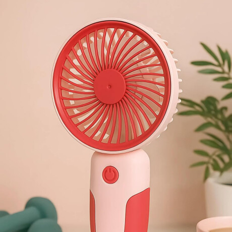 Mini ventilador portátil con base Rojo