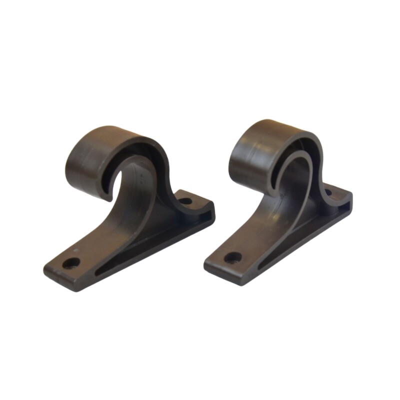 Set x2 soporte de techo simple 28mm x 19mm MARRON OSCURO