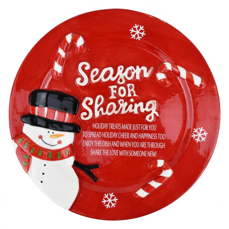 PLATO CERAMICA COLOR C/MENSAJE LABRADO NAVIDEÑO 26.5X2CM 25463 Q24 M4 PLATO CERAMICA COLOR C/MENSAJE LABRADO NAVIDEÑO 26.5X2CM 25463 Q24 M4