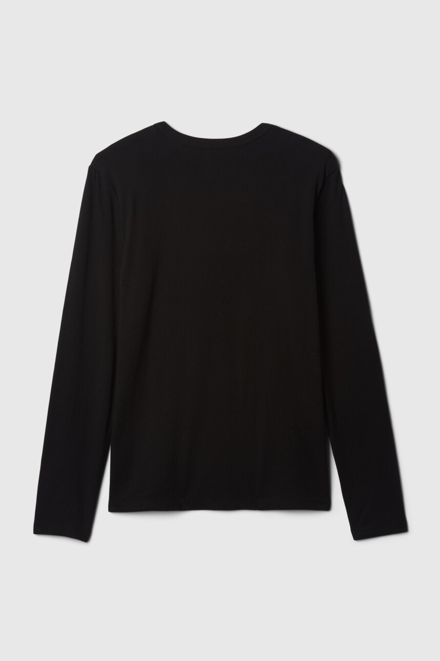 Remera Gràfico Manga Larga Niño True Black V2