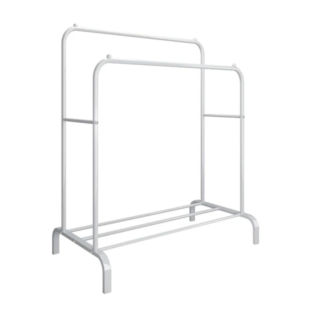 Perchero Para Ropa de Metal Doble - Blanco 