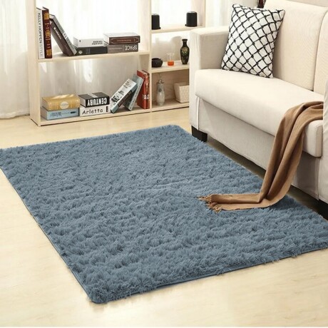 Alfombra Peluda Shaggy de 2.0 x 2.5 m Azul Piedra