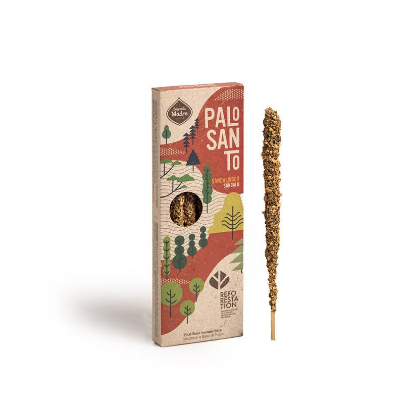 INCIENSO PALO SANTO CORTO SAGRADA MADRE X4 Sándalo