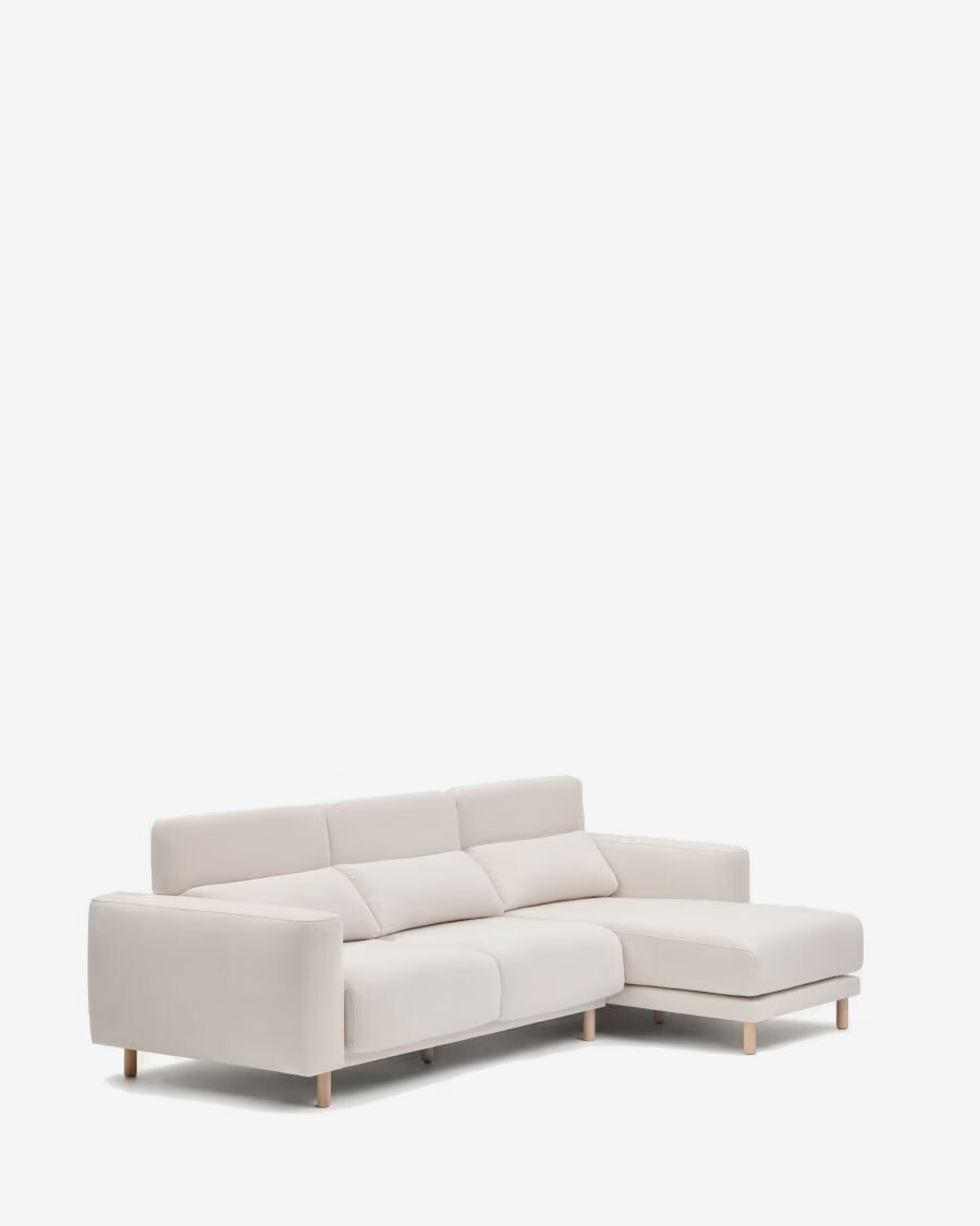 Sofá Singa 3 Plazas con chaise longue derecho blanco 296 cm