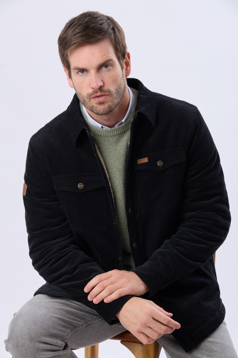 CAMPERA DE PANA Y CORDERITO - Gris 