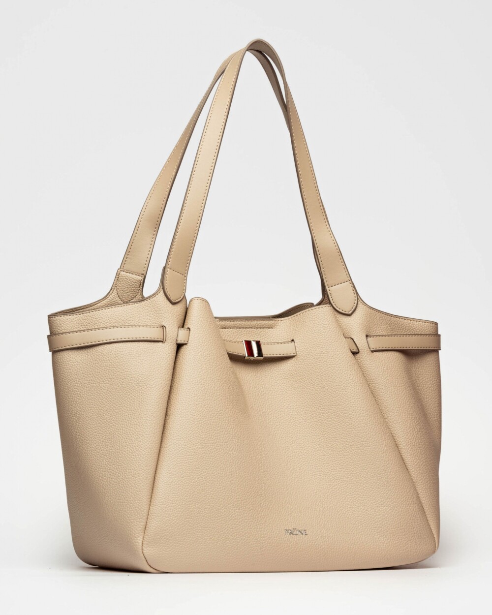Bolso Marble en efecto cuero graneado Vison