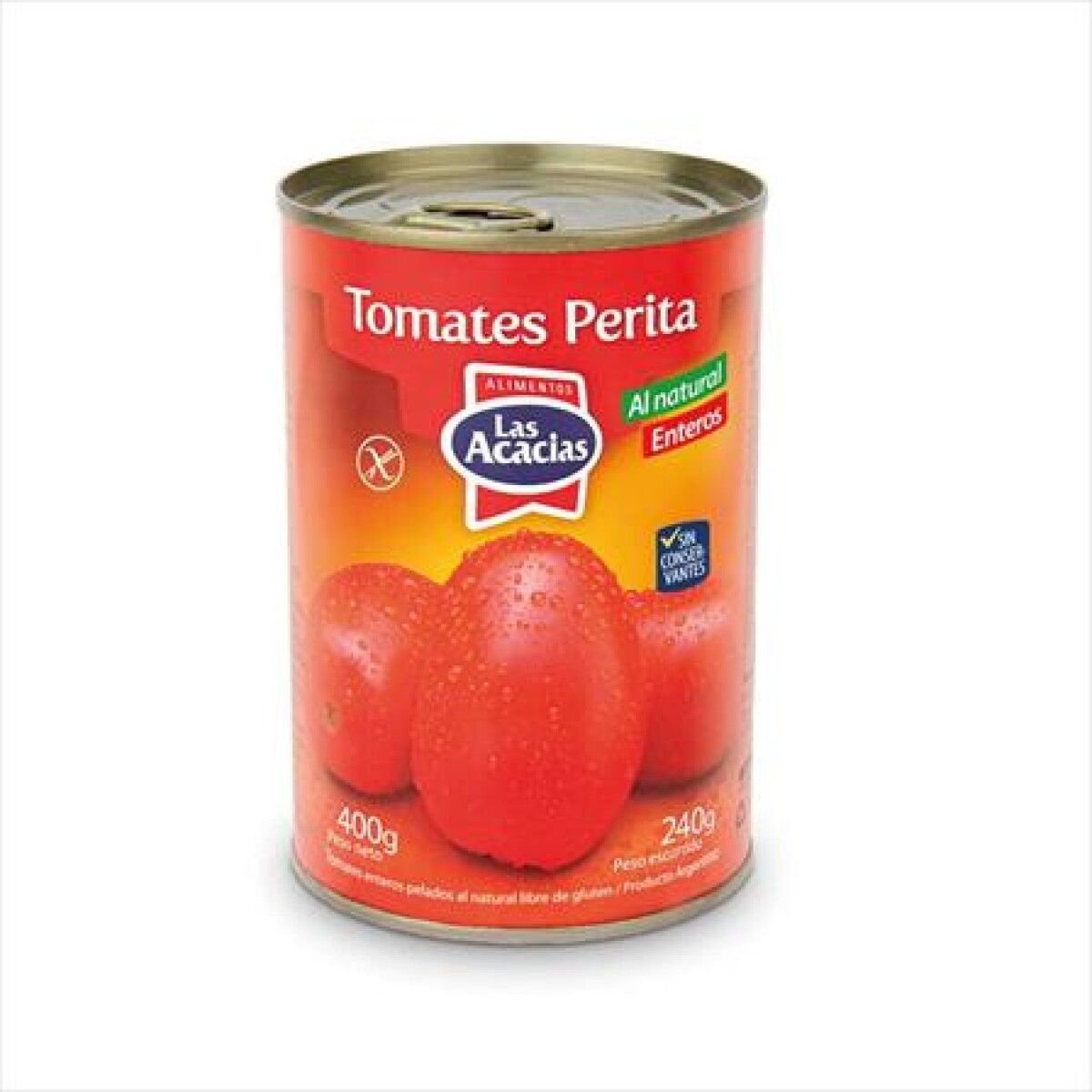 TOMATES PERTA ENTEROS AL NATURAL LAS ACACIAS 400GRS 
