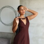 VESTIDO MARGOTT MARRON