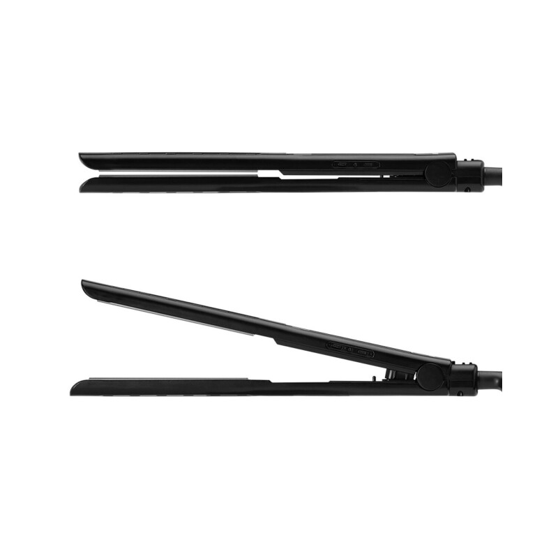 Planchita de pelo Marvo 45W con placas de óxido de titanio Negro
