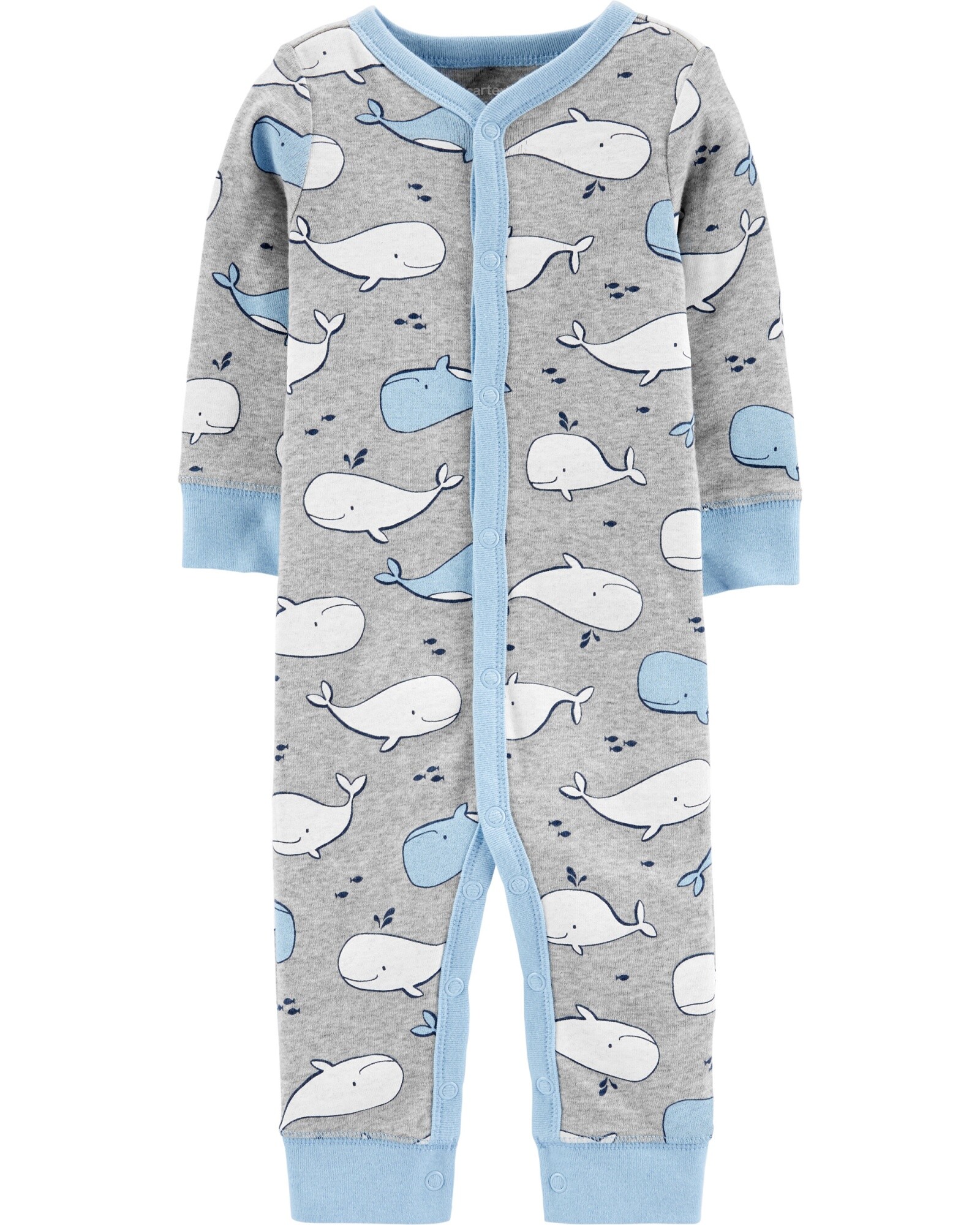 Pijama de algodón diseño ballenas Sin color