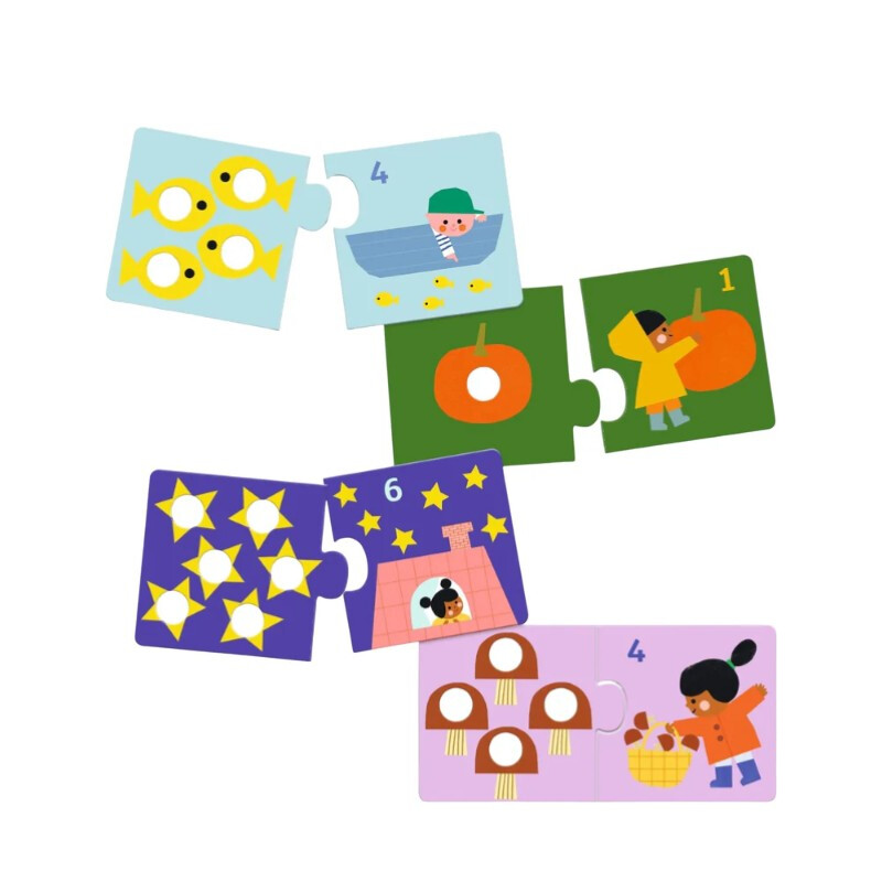 Puzzle Duo Números Djeco Puzzle Duo Números Djeco