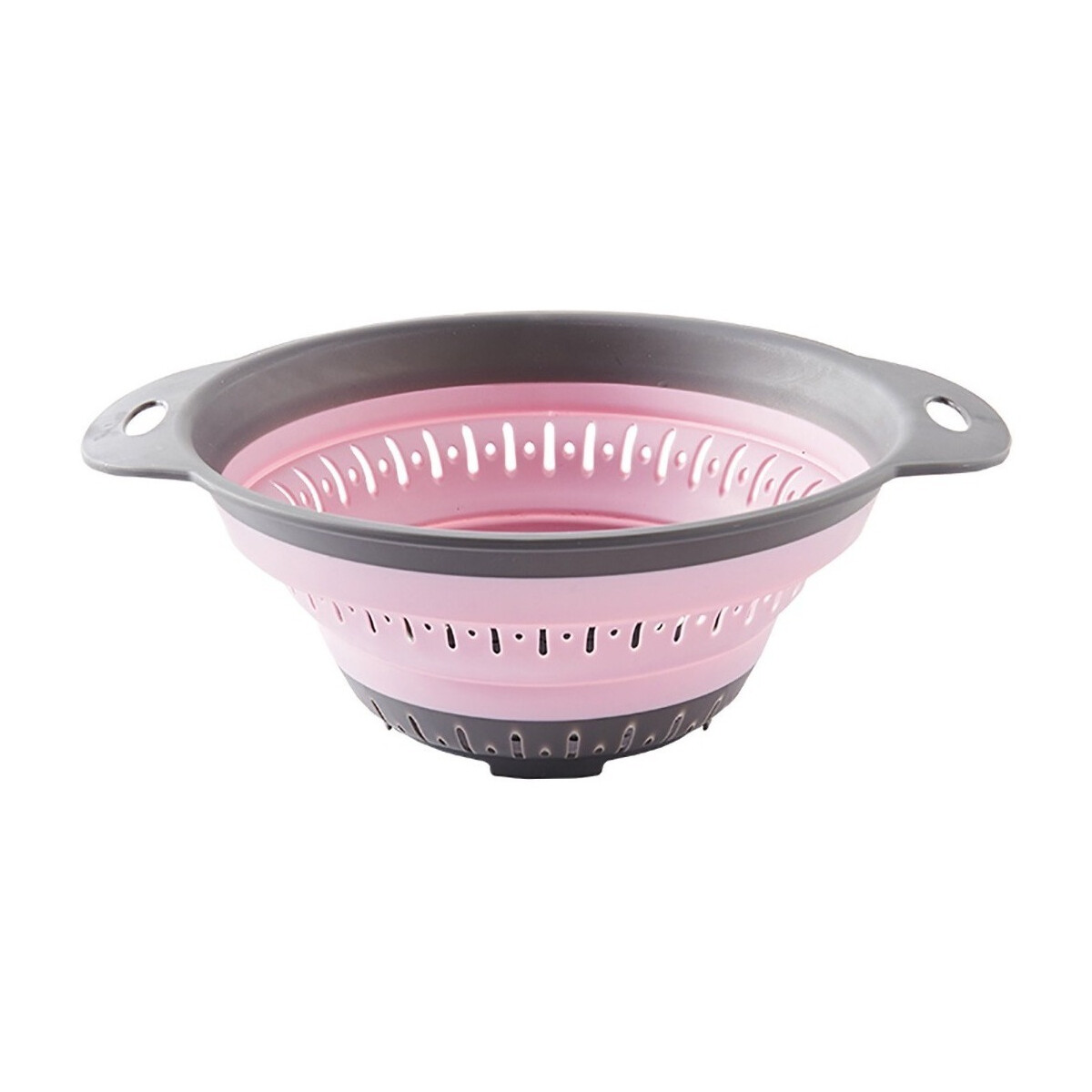 Colador Escurridor Silicona Plegable Frutas Verduras Pasta - Variante Color Rosa 