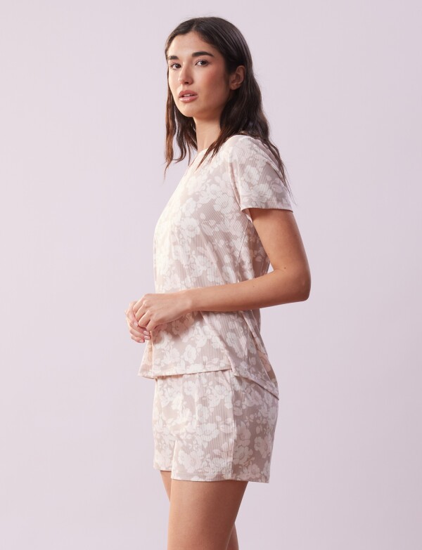 Pijama Con Short MULTI/ROSA