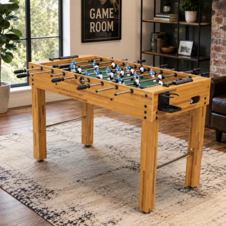 FUTBOLITO DE MESA DE MADERA DE 122 × 60 × 80 CM FUTBOLITO DE MESA DE MADERA DE 122 × 60 × 80 CM