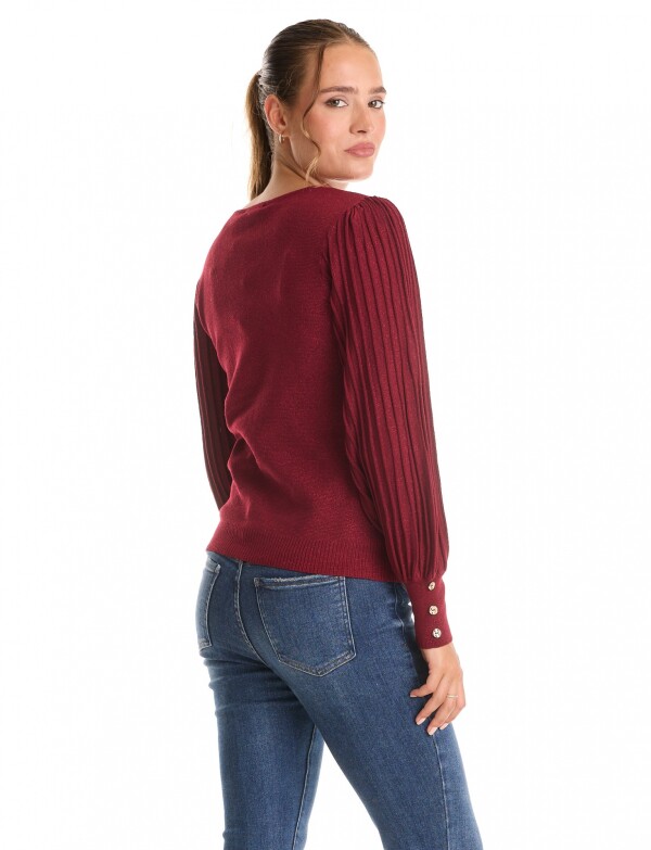 Buzo Manga Plisada BORDEAUX