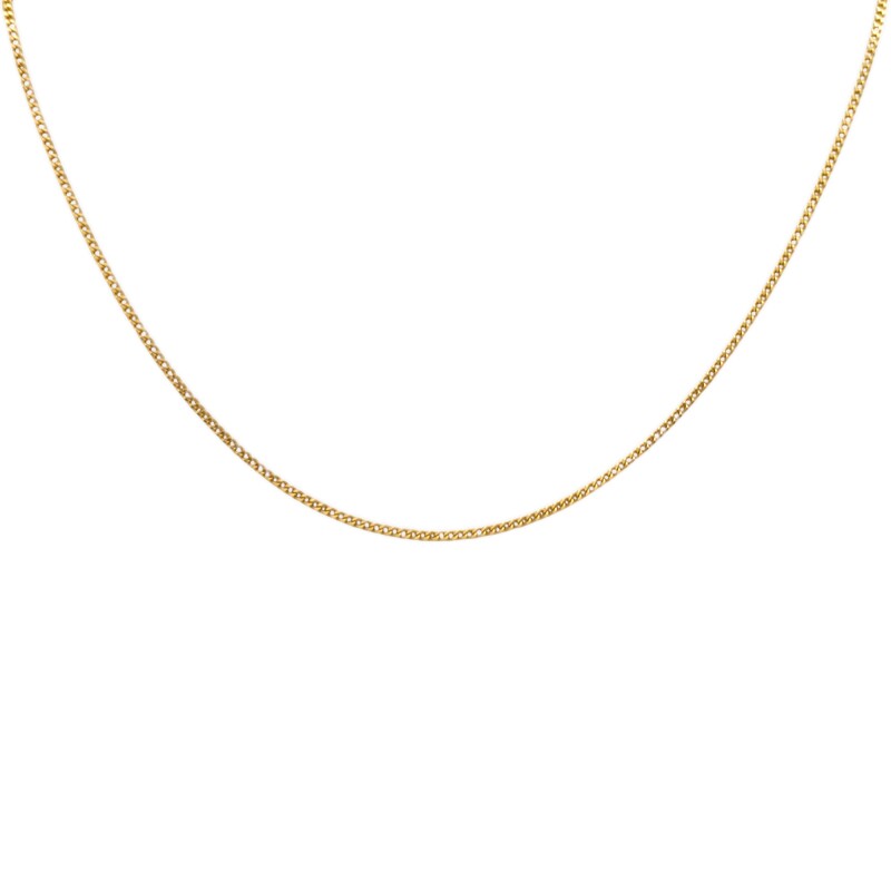 Cadena oro barbada fina-Oro 18k -Sin Piedra-CD9503 sinpiedra