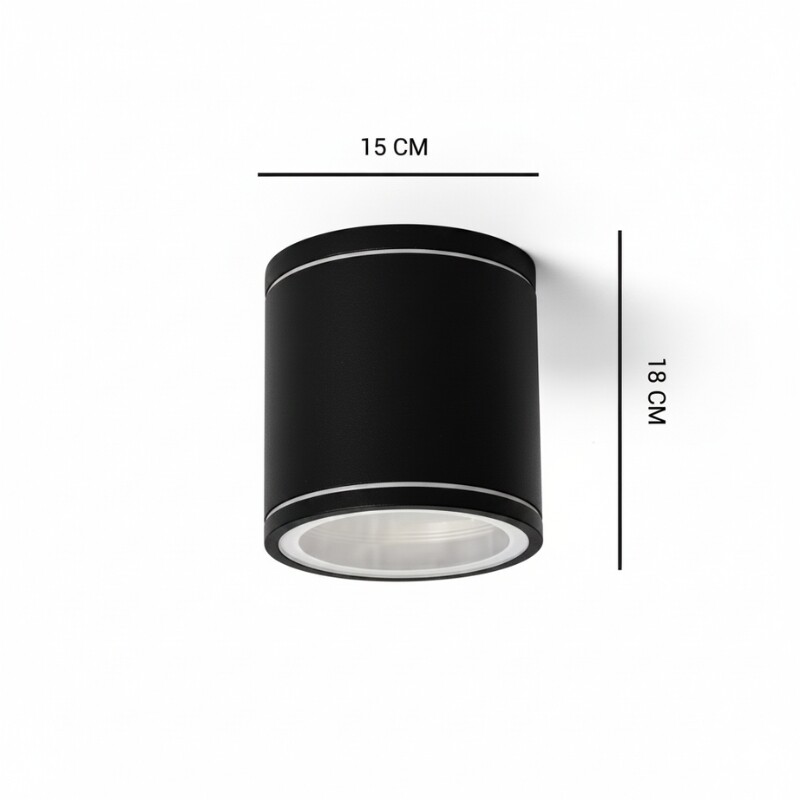 ARTEFACTO DOWNLIGHT SARDEGNA IP65 - NEGRO Luminaria Downlight Exterior Sardegna IP65 Negro E27
