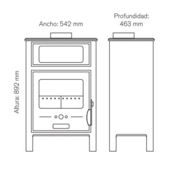 CALEFACTOR ANDES KRONER 60 CON HORNO + KIT DE CAÑOS TECHO 1 PLANTA - BDF CALEFACTOR ANDES KRONER 60 CON HORNO + KIT DE CAÑOS TECHO 1 PLANTA - BDF
