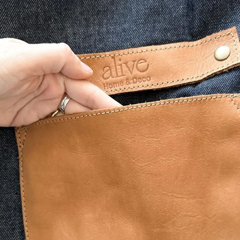 Delantal Denim y Cuero Delantal Denim y Cuero