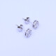 Caravanas oro 18k blanco con engarce 4 puntas y brillantes. Caravanas oro 18k blanco con engarce 4 puntas y brillantes.