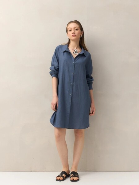 VESTIDO D.CASSIN BASILE INDIGO