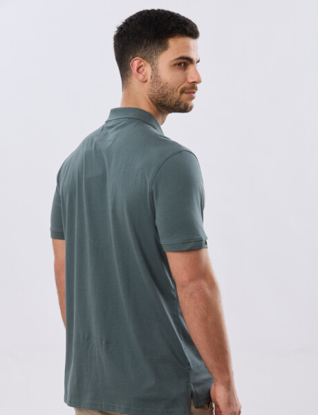 REMERA POLO LISA JERSEY Petroleo