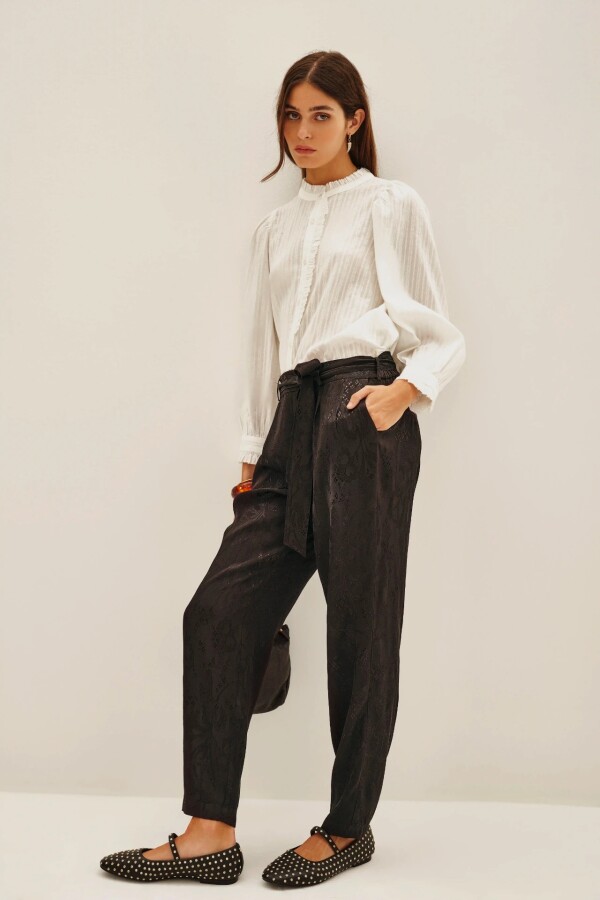 Pantalon Depeche Jacquard Negro