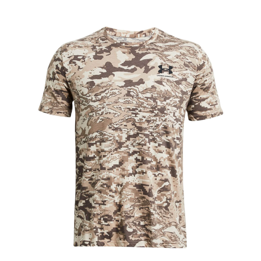 Remera de Hombre Under Armour Ua Abc Camo Ss Marrón - Caqui