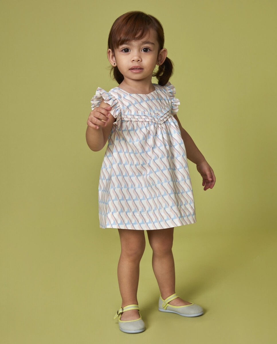 Vestido Estampado Geometrico - Piedra 