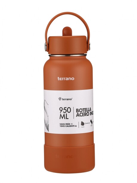 Botella Térmica con Pico 950mL. Terracota