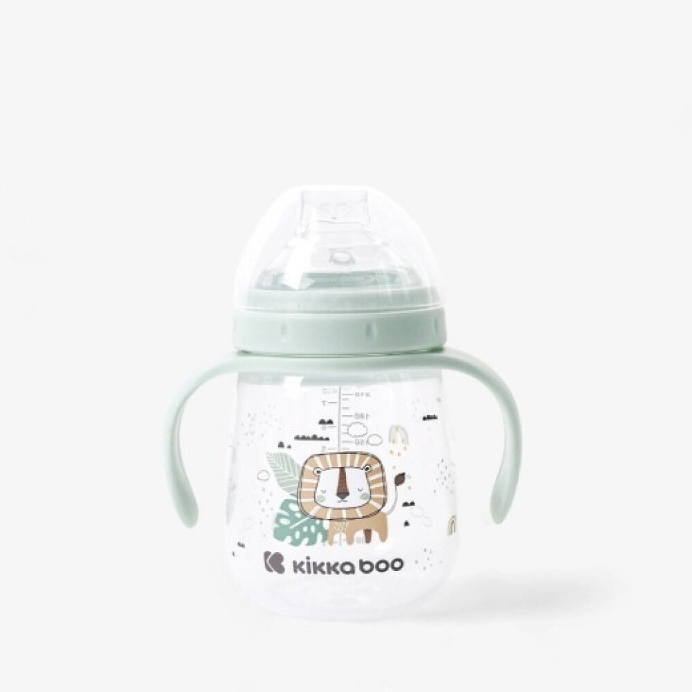Vaso KIKKABOO 6m+ boquilla silicona verde