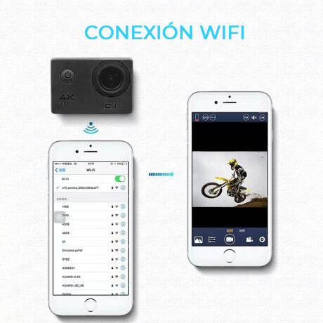 Cámara Deportiva 4k Sumergible WiFi Tipo Go Control Cámara Deportiva 4k Sumergible WiFi Tipo Go Control
