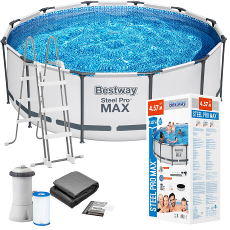 Piscina Bestway Estructural 14970 L 457x107cm + Bomba Piscina Bestway Estructural 14970 L 457x107cm + Bomba