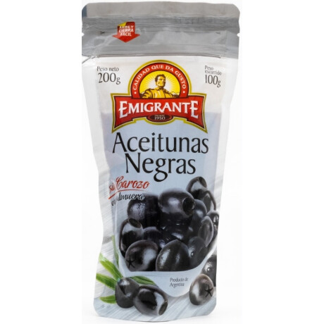 ACEITUNA NEGRA S/CAROZO D/P 100G EMIGRANTE ACEITUNA NEGRA S/CAROZO D/P 100G EMIGRANTE