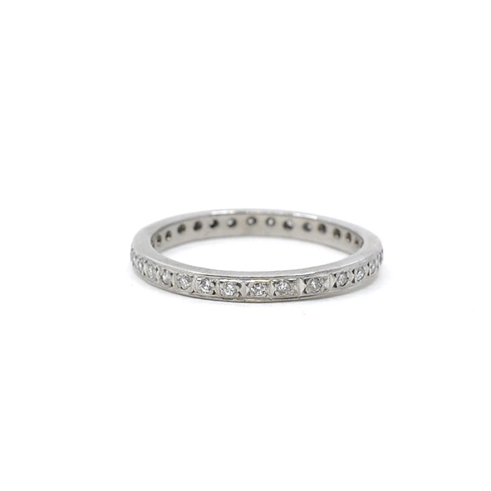 Anillo Sin Fin En Oro Blanco 18K Y Brillantes Anillo Sin Fin En Oro Blanco 18K Y Brillantes