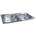 PILETA DOBLE DE ACERO INOXIDABLE MATE 201 Pileta Doble De Acero Inoxidable Mate 201