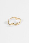 Anillo acero curve dorado