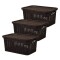 Set x3 Caja simil ratán 2,5 Lts CHOCOLATE